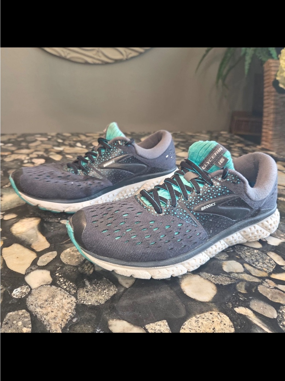 Brooks Glycerin 16 Women's Running Shoes Gray Teal Athletic Sneakers Size 11 - Picture 2 of 7